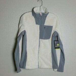 NWT Xersion White/Gray Full Zip Jacket sz S